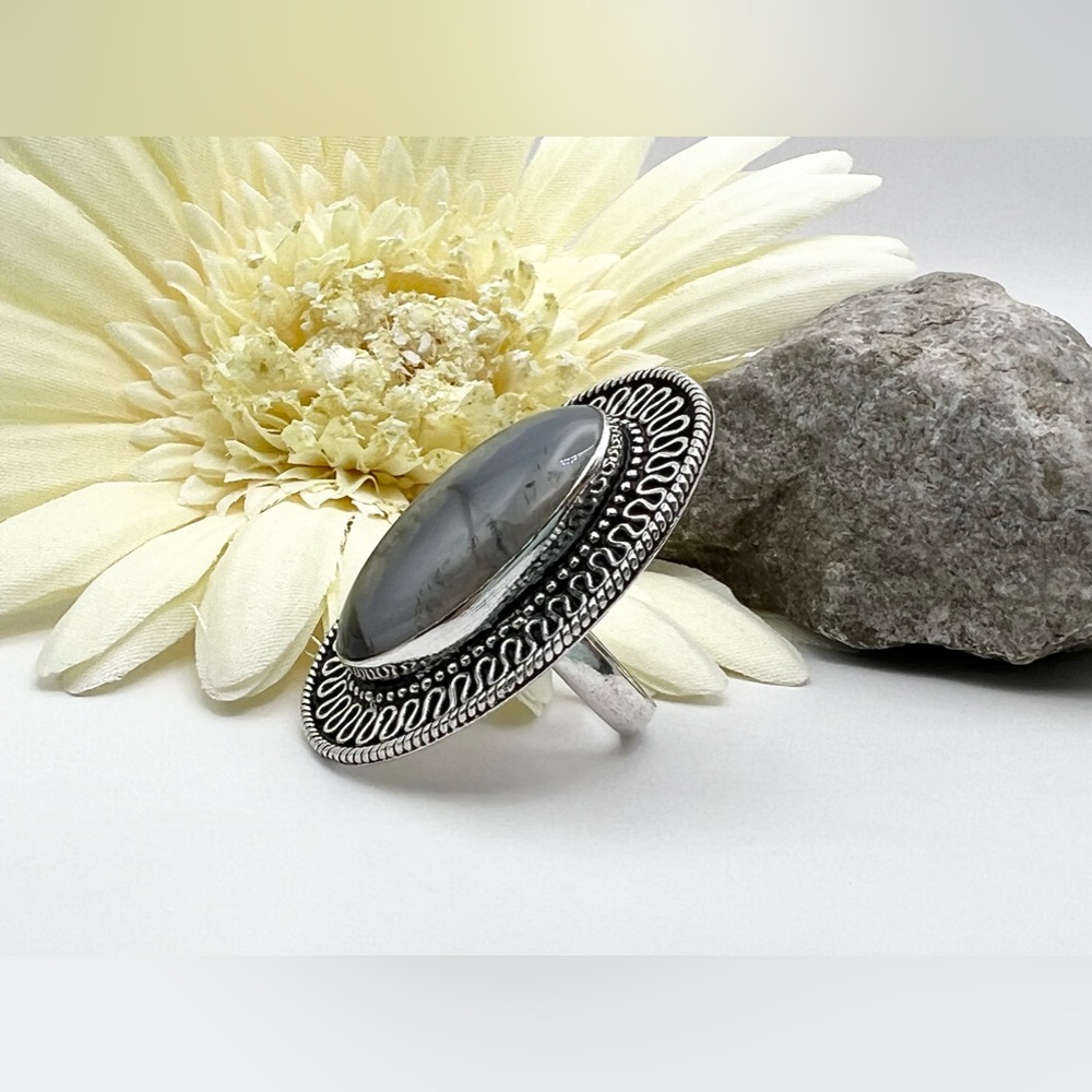 BOTSWANA AGATE RING - Picture 3 of 9